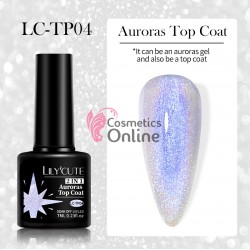 Top Coat LILYCUTE Aurora pentru oja semi UV / LED de 7 ml - LC-TP04 Blue Purple